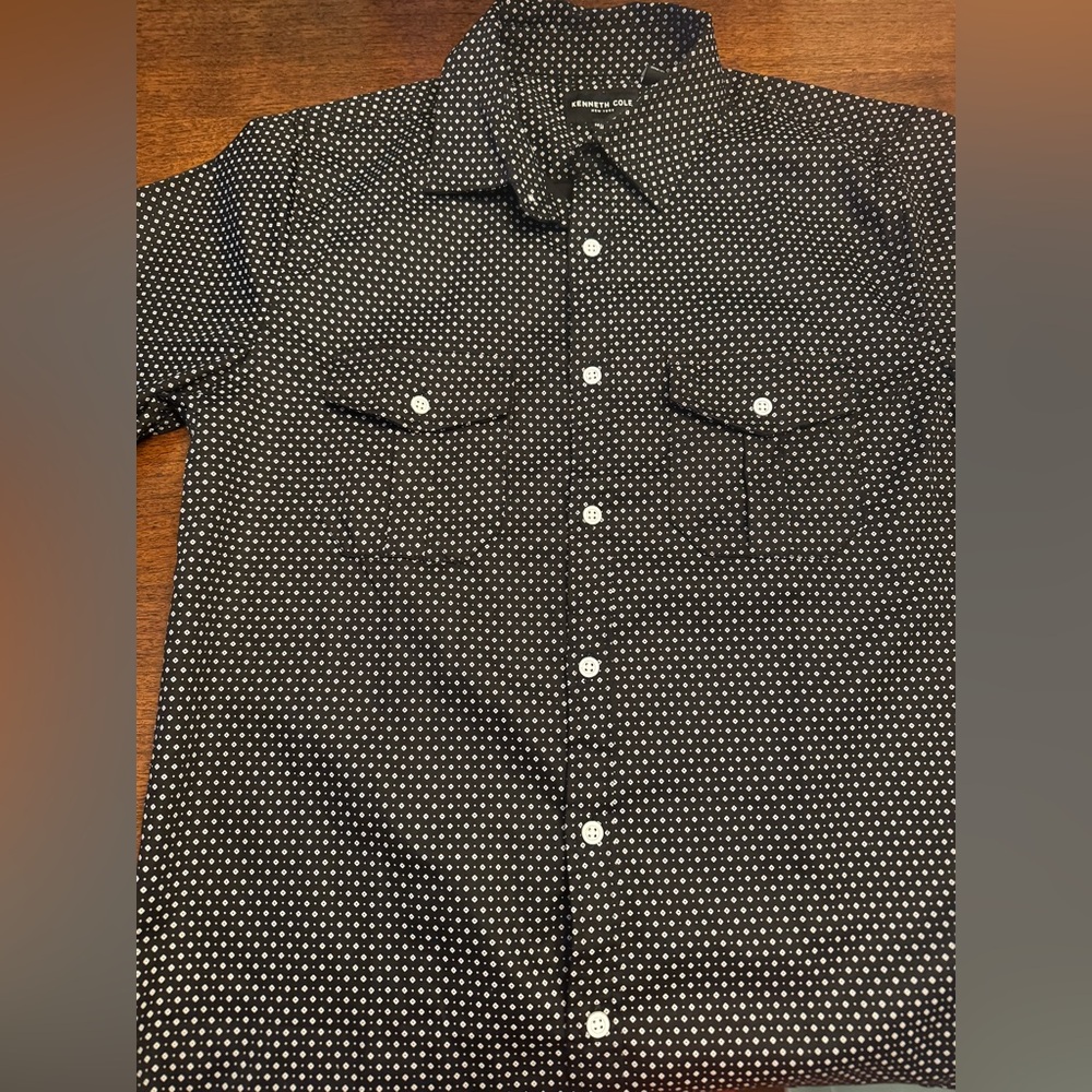 Boy's Black Polka Dot Shirt